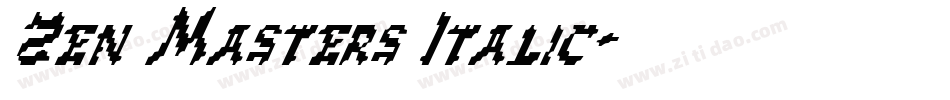 Zen Masters Italic字体转换